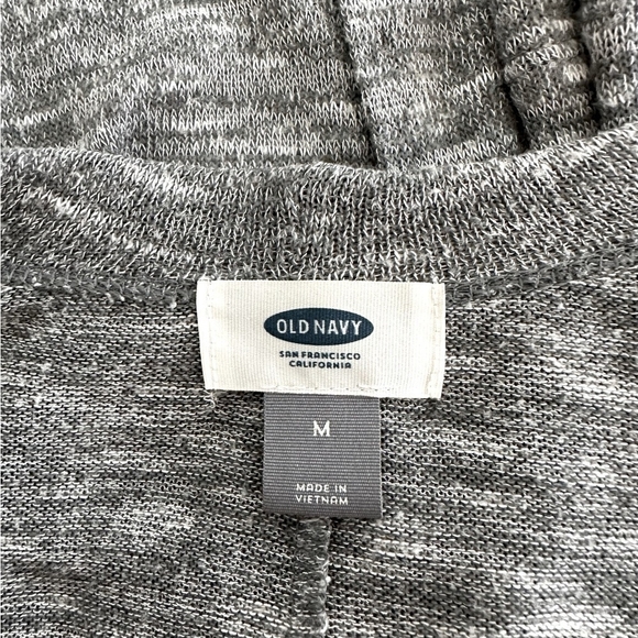 OLD NAVY Cardigan Long Blazer Melange Grey Open Front Jacket Knitted Sweater - Picture 6 of 7